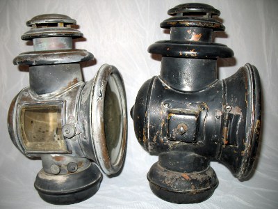 side view of compatible pair of Corcoran side lamps side view of compatible pair of Corcoran side lamps