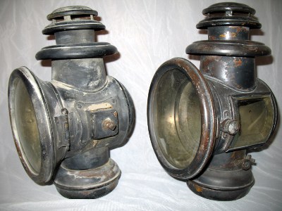 side view of compatible pair of Corcoran side lamps side view of compatible pair of Corcoran side lamps