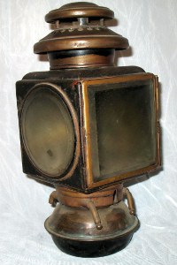 front view of brass right hand side lamp front view of brass right hand side lamp