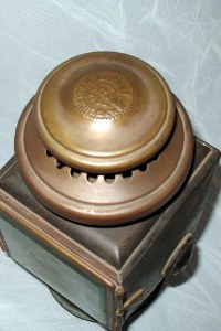 top view of brass right hand side lamp top view of brass right hand side lamp