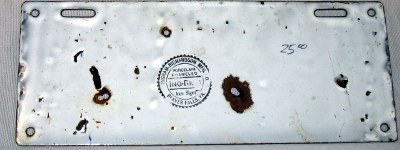 back of 1912 Massachusetts license plate back of 1912 Massachusetts license plate